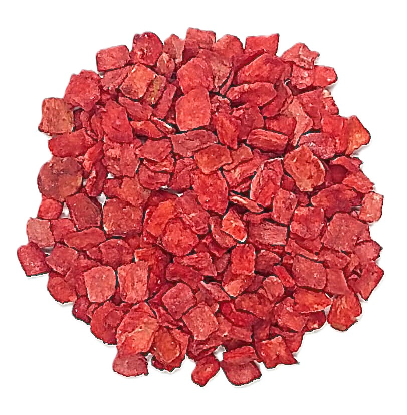 Tenderizado, corte 3/8x1/4x1/4, sabor frutilla con SO2